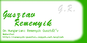 gusztav remenyik business card